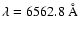 $\rm\lambda = 6562.8~\AA$