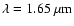 $\rm\lambda = 1.65~\mu m$