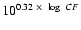 $10^{0.32~\times~\log~CF}$
