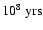 $\rm 10^8~yrs$