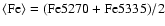 $\langle \mbox{Fe} \rangle = ({\rm Fe}5270 + {\rm Fe}5335)/2$