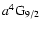 $a^4{\rm G}_{9/2}$