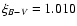$\xi_{B-V}=1.010$