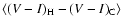 $\langle(V-I)_{\rm H}-(V-I)_{\rm C}\rangle$