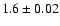 $1.6 \pm0.02$