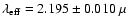 $\lambda_{\rm eff}=2.195 \pm 0.010~\mu$