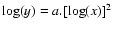 $\log(y) = a.[\log(x)]^{2}$