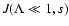 $J(\Lambda \ll 1, s)$