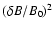 $(\delta B/B_0)^2$