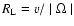 $ R_{\rm L} = v / \mid \Omega \mid $