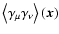 $\left\langle \gamma_\mu
\gamma_\nu \right\rangle(\vec{x})$