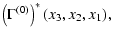 $\displaystyle \left( \Gamma^{(0)} \right)^*(x_3,x_2,x_1),$