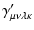 $\displaystyle %
\gamma'_{\mu\nu\lambda\kappa}$