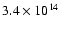 $3.4\times 10^{14}$