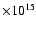 $\times 10^{15}$