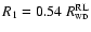 $R_1 = 0.54 ~R^{\rm RL}_{\scriptscriptstyle\rm WD}$