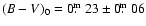 $(B-V)_0 = 0\hbox{$.\!\!^{\rm m}$ }23\pm0\hbox{$.\!\!^{\rm m}$ }06$