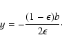 \begin{displaymath}y=-\frac{(1-\epsilon)b}{2\epsilon} \cdot
\end{displaymath}