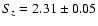 $S_z = 2.31\pm 0.05$