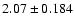 $2.07\pm0.184$