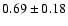 $0.69\pm0.18$