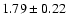 $1.79\pm0.22$