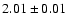 $2.01\pm0.01$