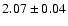 $2.07\pm0.04$