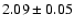 $2.09\pm0.05$