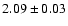 $2.09\pm0.03$