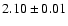 $2.10\pm0.01$