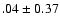 $.04\pm0.37$