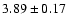 $3.89\pm0.17$