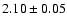 $2.10\pm0.05$