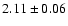 $2.11\pm0.06$