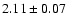 $2.11\pm0.07$