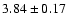 $3.84\pm0.17$