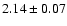 $2.14\pm0.07$