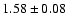 $1.58\pm0.08$