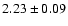 $2.23\pm0.09$