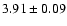 $3.91\pm0.09$