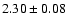 $2.30\pm0.08$
