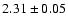 $2.31\pm0.05$