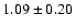 $1.09\pm0.20$
