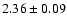 $2.36\pm0.09$