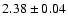 $2.38\pm0.04$