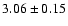 $3.06\pm0.15$
