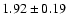 $1.92\pm0.19$