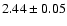 $2.44\pm0.05$