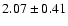 $2.07\pm0.41$